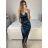 Šaty dlouhé společenské na ramínka dámské (S/M ONE SIZE) ITALSKá MODA IM3236537/DU S/M Černá