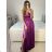 Women's Summer Elegant Strapless Dress (S/M ONE SIZE) ITALIAN FASHION IMPBB23O9187 Wine S/M
