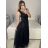 Dress classic short sleeve women (uni S / M) ITALIAN FASHION IMC20203 black M / L