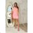 Women's Plus Size (42-46) Long Elegant Party Sleeveless Dress POLISH FASHION PMLBC23265-10 pink 