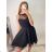 Elegant formal dress with straps for women (S / M ONE SIZE) ITALIAN FASHION IMHMS23139/DU