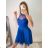 Elegant formal dress with straps for women (S / M ONE SIZE) ITALIAN FASHION IMHMS23139/DU