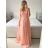 Šaty dlouhé elegantní bez rukávu dámské (S/M ONE SIZE) ITALSKá MóDA IMM22pl68805/DU