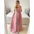 Šaty dlouhé elegantní bez rukávu dámské (S/M ONE SIZE) ITALSKá MóDA IMM22pl68805/DU