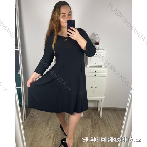 Women's summer dress (L/XL/2XL/3XL ONE SIZE) ITALIAN FASHION IMFF23BELLA -   black -   4XL
