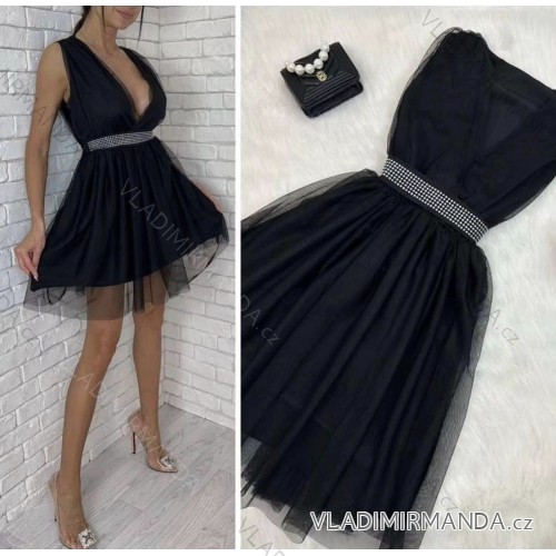 Long formal elegant ball gown dress (UNI s-m) ITALIAN FASHION IMM20FL5620 -   black -   S / M