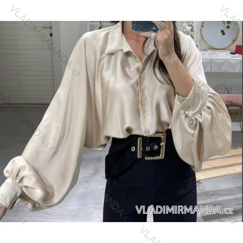 Košile elegantní dlouhý rukáv dámská (S/M ONE SIZE) ITALSKÁ MÓDA IMPBB24B10550