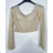 Langärmliges Crop-Top für Damen (Einheitsgröße S/M) ITALIAN FASHION IMPBB23B10882