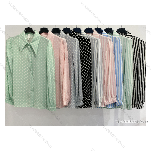 Košile dlouhý rukáv dámská (S/M ONE SIZE) ITALSKÁ MÓDA IMPMD2420791a