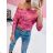 Tričko dlhý rukáv dámske (S/M ONE SIZE) TALIANSKA MÓDA IMWCH24008