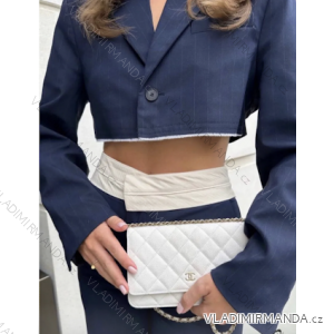 Súprava elegantné nohavice dlhé a sako dlhý rukáv dámska (S/M ONE SIZE) TALIANSKA MÓDA IMPMD2411193/11194