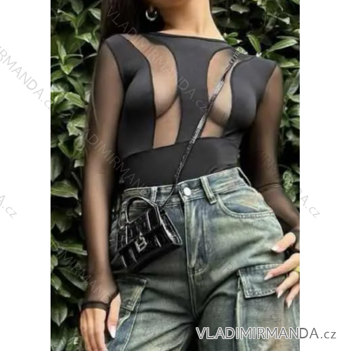 Body dlhý rukáv dámske (S/M ONE SIZE) TALIANSKA MÓDA IMPMD242057L
