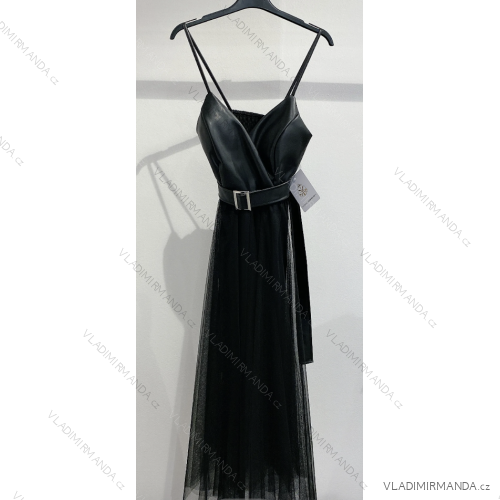 Šaty společenské na ramínka dámské (S/M ONE SIZE) ITALSKÁ MÓDA IMPMD2430267