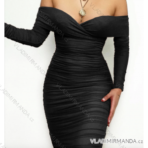 Šaty elegantní carmen dámské (S/M ONE SIZE) ITALSKÁ MÓDA IMPMD2432195