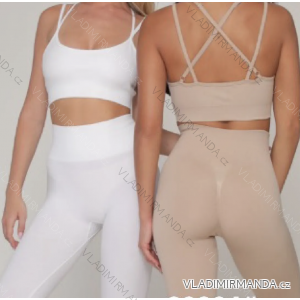 Souprava legíny dlouhé a croptop dámská (S/M ONE SIZE) ITALSKÁ MÓDA IMPMD2482324