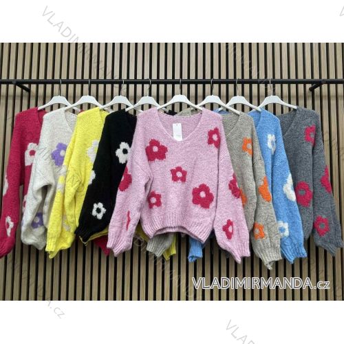 Übergroßer Langarmpullover für Damen (Einheitsgröße S/M) ITALIAN FASHION IMWCA23DH2302