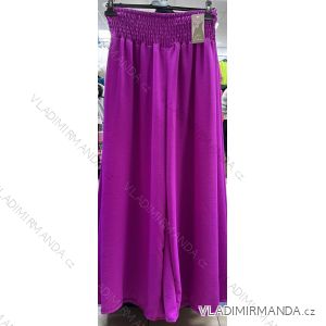 Kalhoty dlouhé letní dámské nadrozměr (XL/2XL ONE SIZE) ITALSKÁ MÓDA IMWDI24008