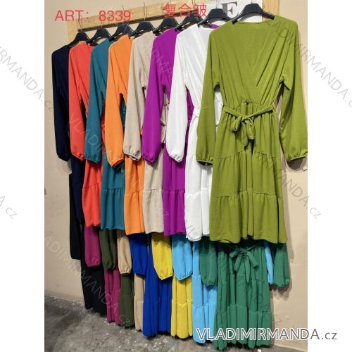 Šaty dlouhý rukáv dámské (S/M ONE SIZE) ITALSKÁ MÓDA IMWCP24027