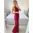 Šaty dlouhé letní elegantní bez rukávu dámské (S/M ONE SIZE) ITALSKÁ MÓDA IMPBB232L9618/DUR fialová S/M