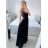 Šaty dlhé elegantné spoločenské na ramínka dámske (M/L ONE SIZE) TALIANSKA MóDA IM42380566