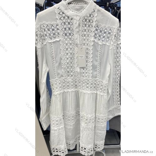 Šaty krajkové dlhý rukáv dámske (S/M ONE SIZE) TALIANSKA MÓDA IMM24LOVE24