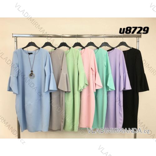 Šaty s príveskom dlhý rukáv dámske (S/M ONE SIZE) TALIANSKA MÓDA IMM24M8729