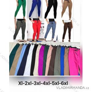 Kalhoty dlouhé strečové dámské nadrozměr (XL-6XL) POLSKÁ MÓDA PMWH24015