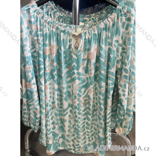 Tunika blúzka dlhý rukáv dámska (S/M/L ONE SIZE) TALIANSKA MÓDA IMM24M230