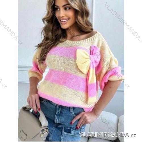 3/4-Langarmpullover für Damen (Einheitsgröße S/M) ITALIAN FASHION IMM24M2433