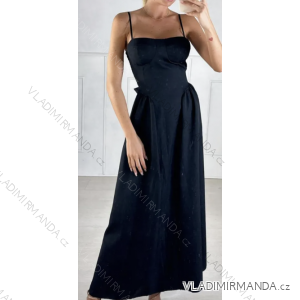 Šaty elegantní společenské na ramínka dámské (S/M ONE SIZE) ITALSKÁ MÓDA IMPBB24A120472