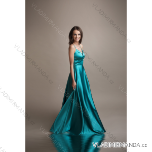 Langes, elegantes, trägerloses Partykleid für Damen (SL) FRENCH FASHION FMPEL23DORIANE