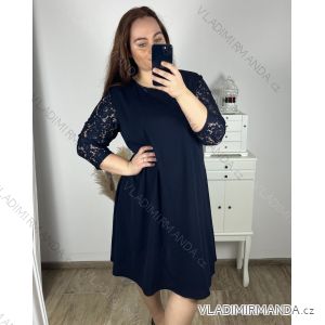 Šaty elegantní dlouhý rukáv dámské nadrozměr (2XL/3XL/4XL ONE SIZE) ITALSKá MóDA IM424VERONA