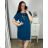 Šaty oversize krátký rukáv dámské nadrozměr (L/XL/2XL ONE SIZE) ITALSKÁ MÓDA IMBM23NEKLES
