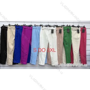 Kalhoty elegantní s páskem dlouhé dámské (S-2XL) ITALSKÁ MÓDA IMWKK24049