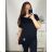Klassisches Kurzarmkleid Damen (uni s-l) ITALIENISCHES MODA IMC20206 -   schwarz -   2XL/3XL