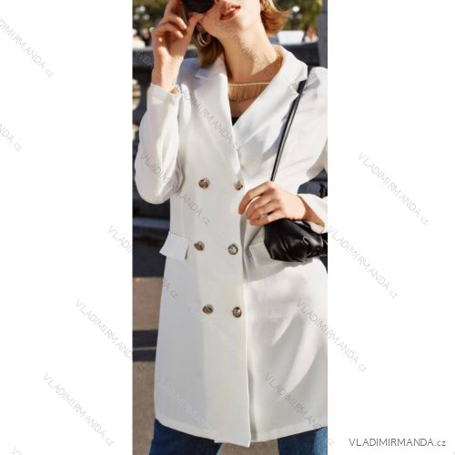 Kabát flaušový dlhý rukáv dámsky (S-XL) TALIANSKA MÓDA IMWCA24012