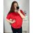 Tunika mit Anhänger Kurzarm Damen Übergröße (3XL/4XL ONE SIZE) ITALIAN FASHION IMC23020 -   schwarz -   2XL/3XL