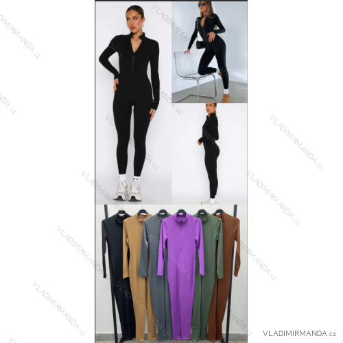 Overal dlhý na zips dlhý rukáv dámsky (S/M ONE SIZE) TALIANSKA MÓDA IMPLS2430608