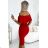 138-9 Marbella - Pencil dress ”Spanish flu” - red