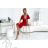 138-9 Marbella - Pencil dress ”Spanish flu” - red