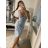 Šaty letní na ramínka dámské (S/M ONE SIZE) ITALSKÁ MÓDA IMPBB22B21841 white S / M