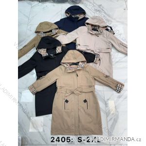 Bunda kabát s kapucí dlouhý rukáv dámská (S-2XL) POLSKÁ MÓDA PMWD242405