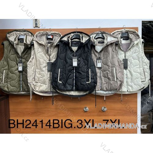 Vesta s kapucňou dámska (3XL-7XL) POLSKÁ MÓDA PMWD24BJ2414