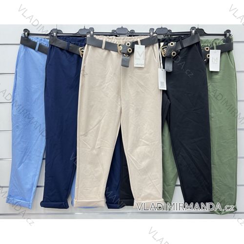 Nohavice dlhé s opaskom dámske (S/M/L ONE SIZE) TALIANSKA MÓDA IMWCP24043