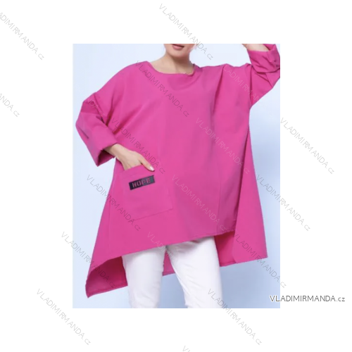 Tunika mit langen Ärmeln zum Binden für Damen (S/M, Einheitsgröße) ITALIAN FASHION IMPLI2234663 -   dunkelrosa
 -   L/XL