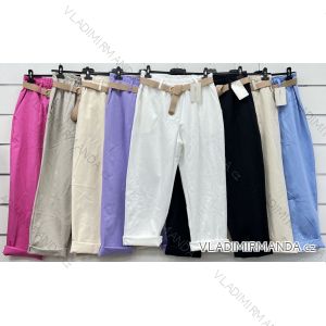 Kalhoty dlouhé s páskem dámské (S/M/L ONE SIZE) ITALSKÁ MÓDA IMWCP24047