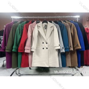 Kabát flaušový dlouhý rukáv dámský (S/M/L ONE SIZE) ITALSKÁ MÓDA IMWCP24044