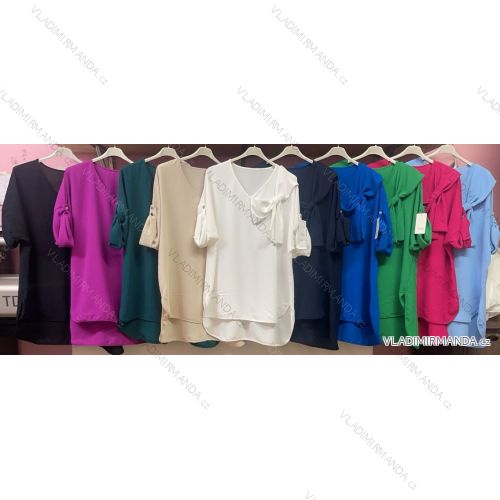 Tunika dlouhý rukáv dámská nadrozměr (3XL/4XL ONE SIZE) ITALSKÁ MÓDA IMWQ24042