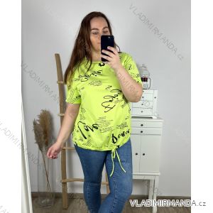 Tunika mit Anhänger Kurzarm Damen Übergröße (3XL/4XL ONE SIZE) ITALIAN FASHION IMC23020