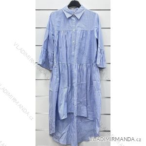 Šaty košilové dlouhý rukáv dámské (S/M/L ONE SIZE) ITALSKÁ MÓDA IMWCP24063